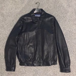 👀Wilson’s Leather Vintage Black Leather Jacket